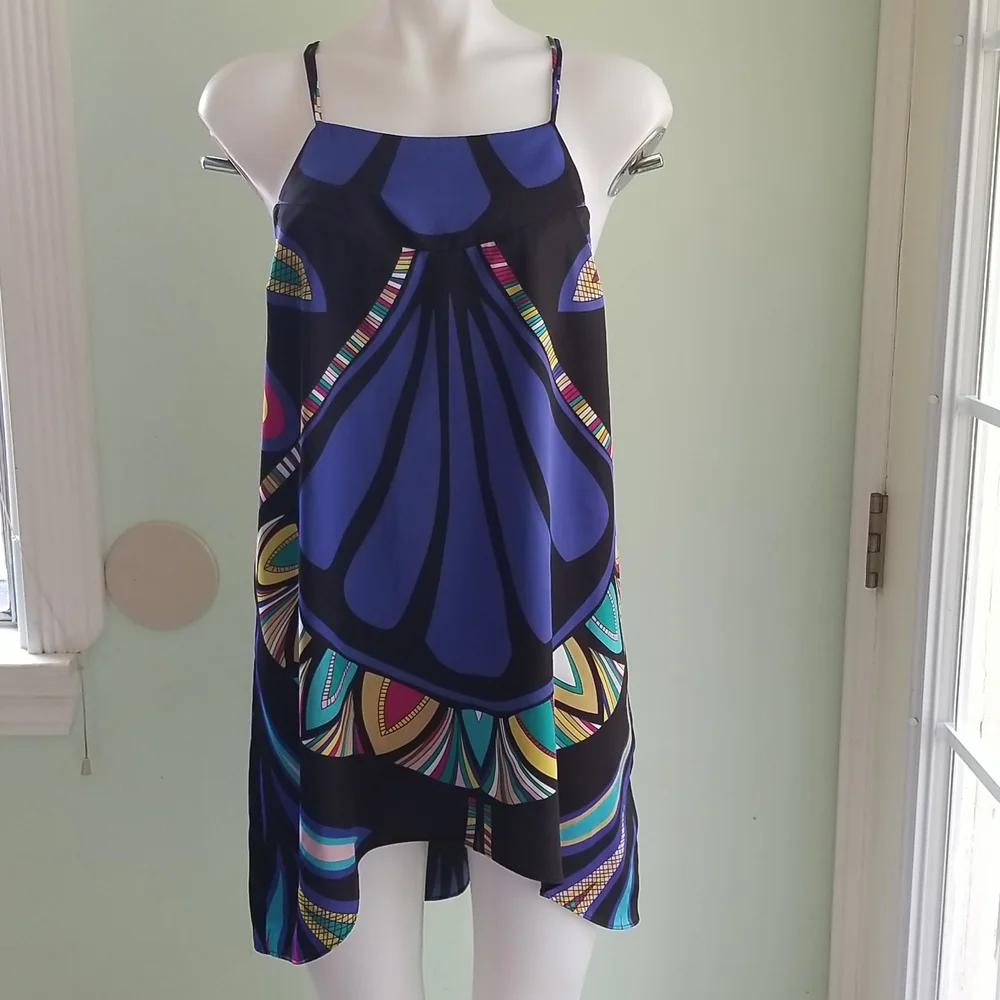 Nicole  Miller blouse Vibrant  Colors.Sz.L - Picture 3 of 15